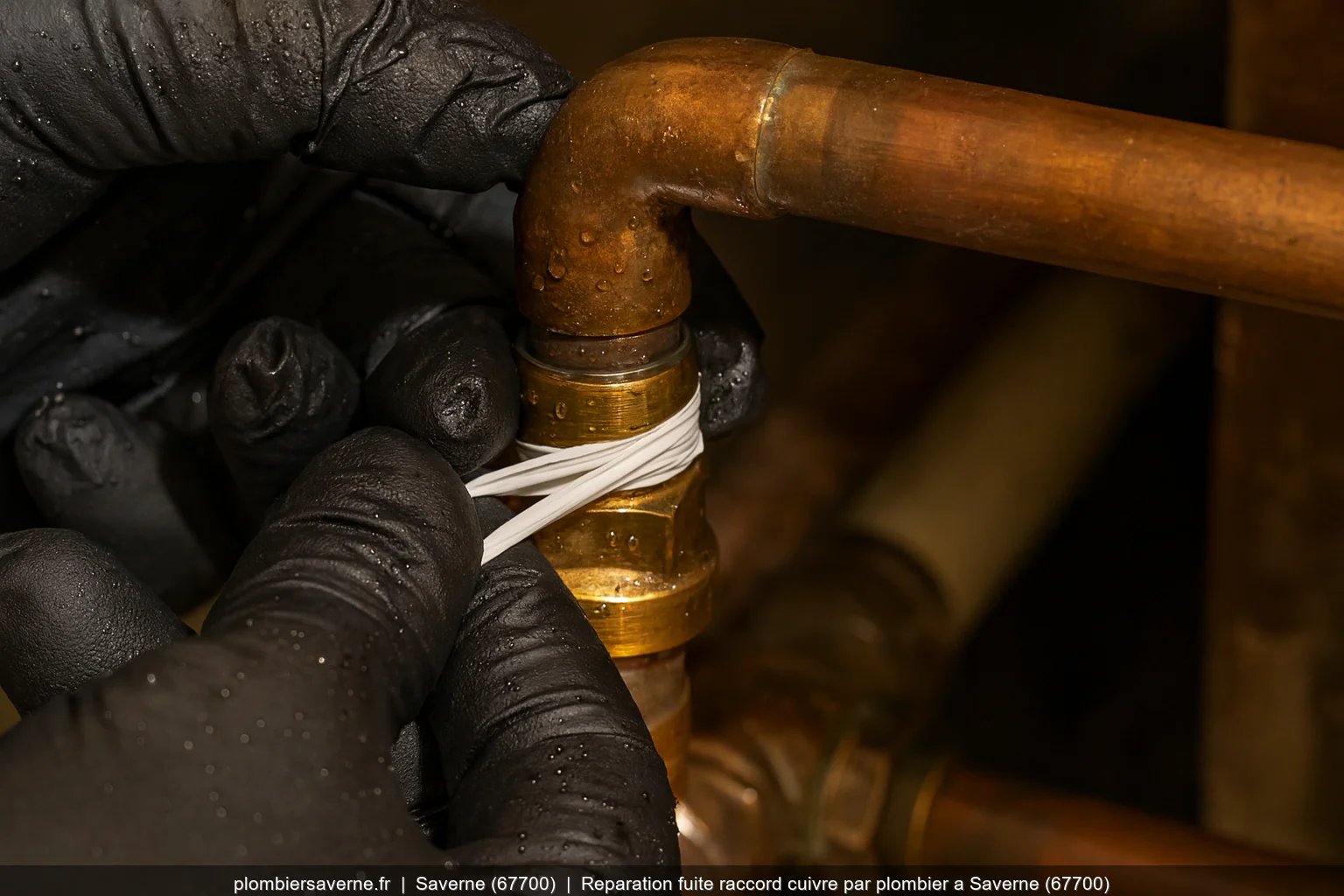 Reparation fuite raccord cuivre par plombier a Saverne (67700)